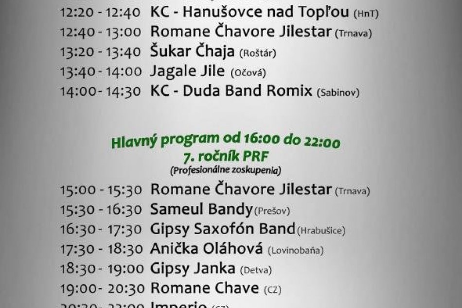 V Prešove bude 7. ročník Rómskeho festivalu: Prinášame vám jeho program